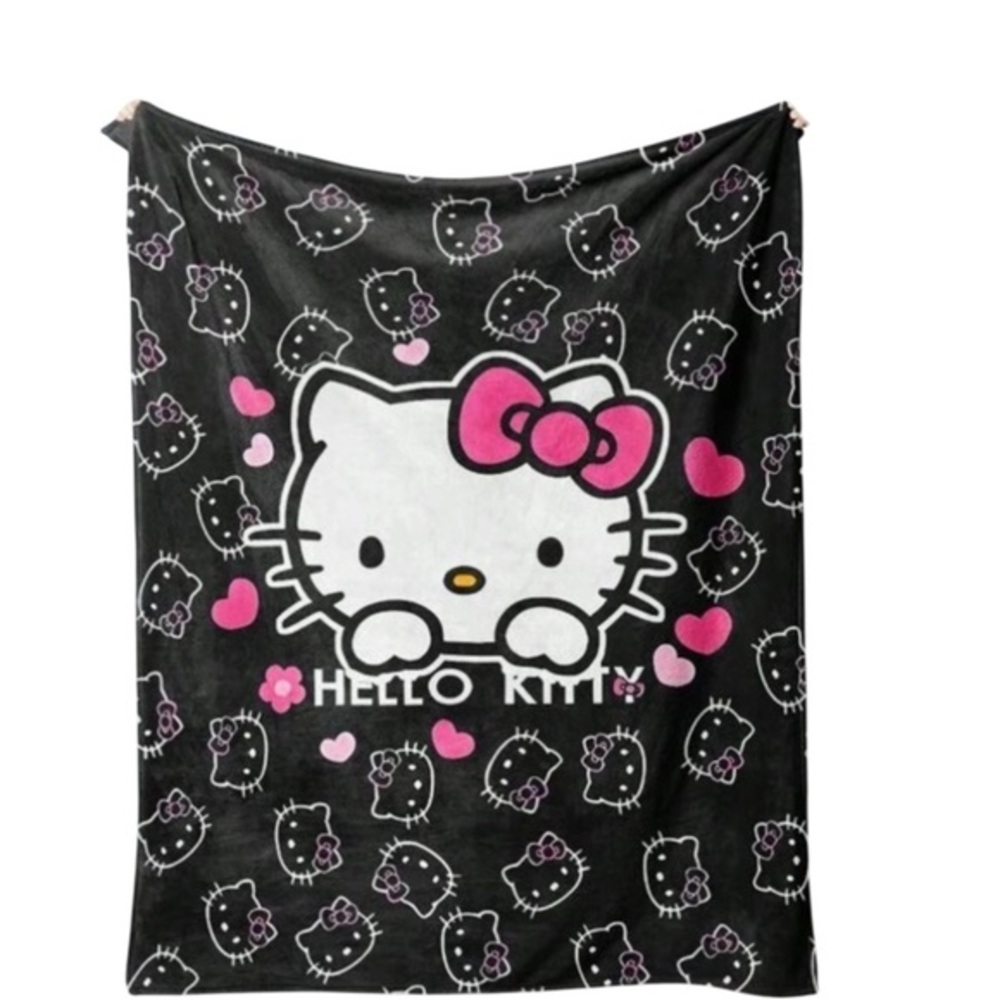 Hello Kitty Black and Pink Blanket